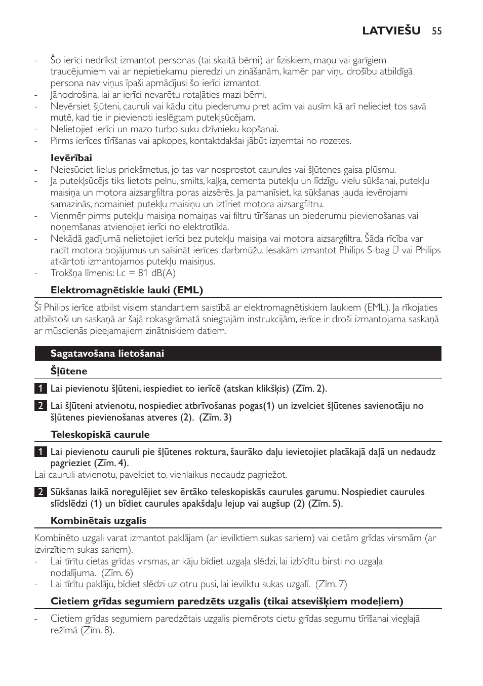 Philips FC8132 User Manual | Page 55 / 116