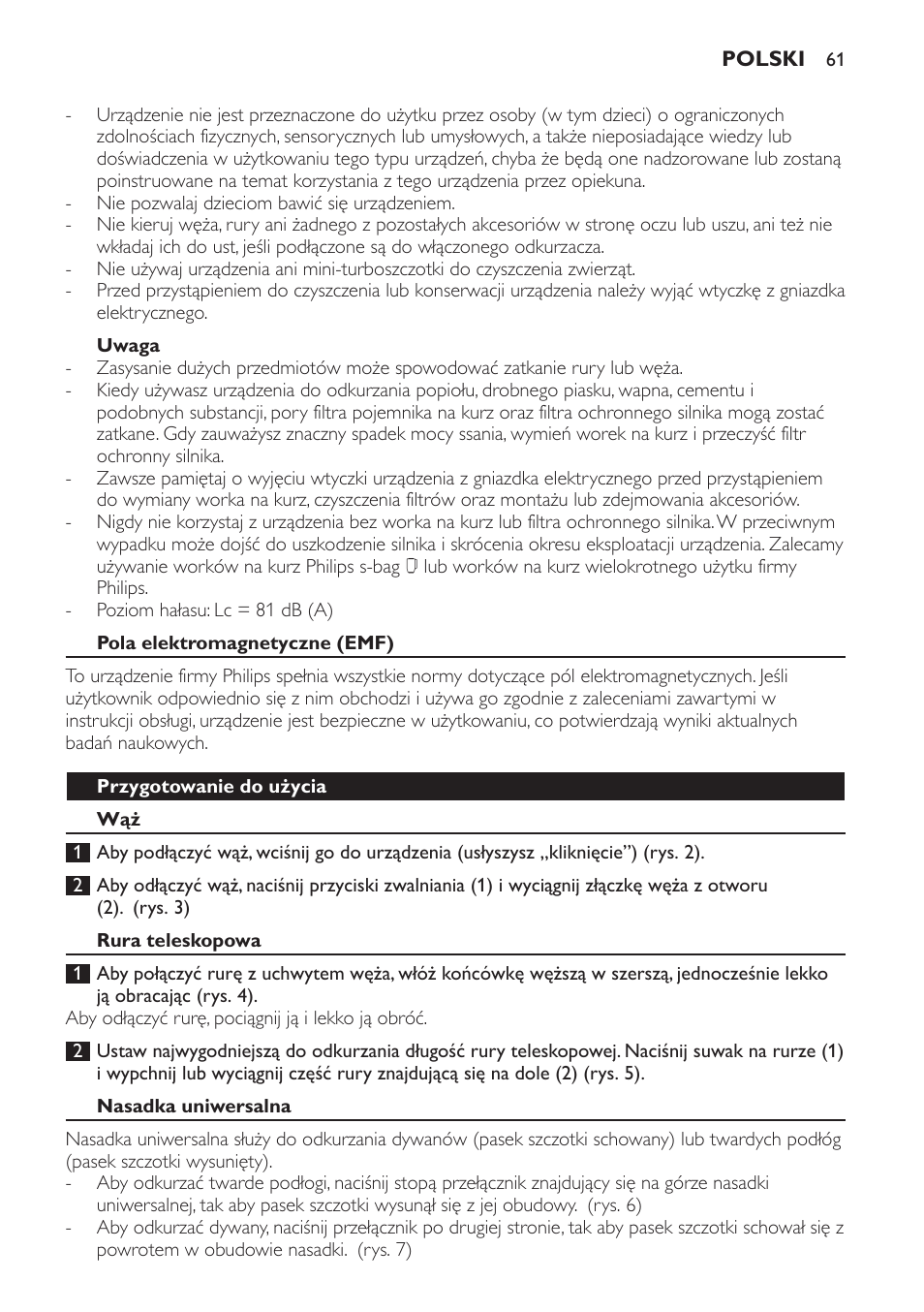 Philips FC8132 User Manual | Page 61 / 116