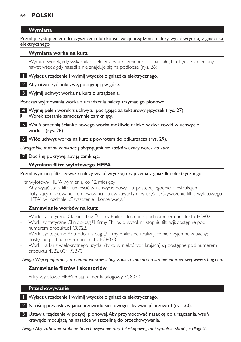 Philips FC8132 User Manual | Page 64 / 116