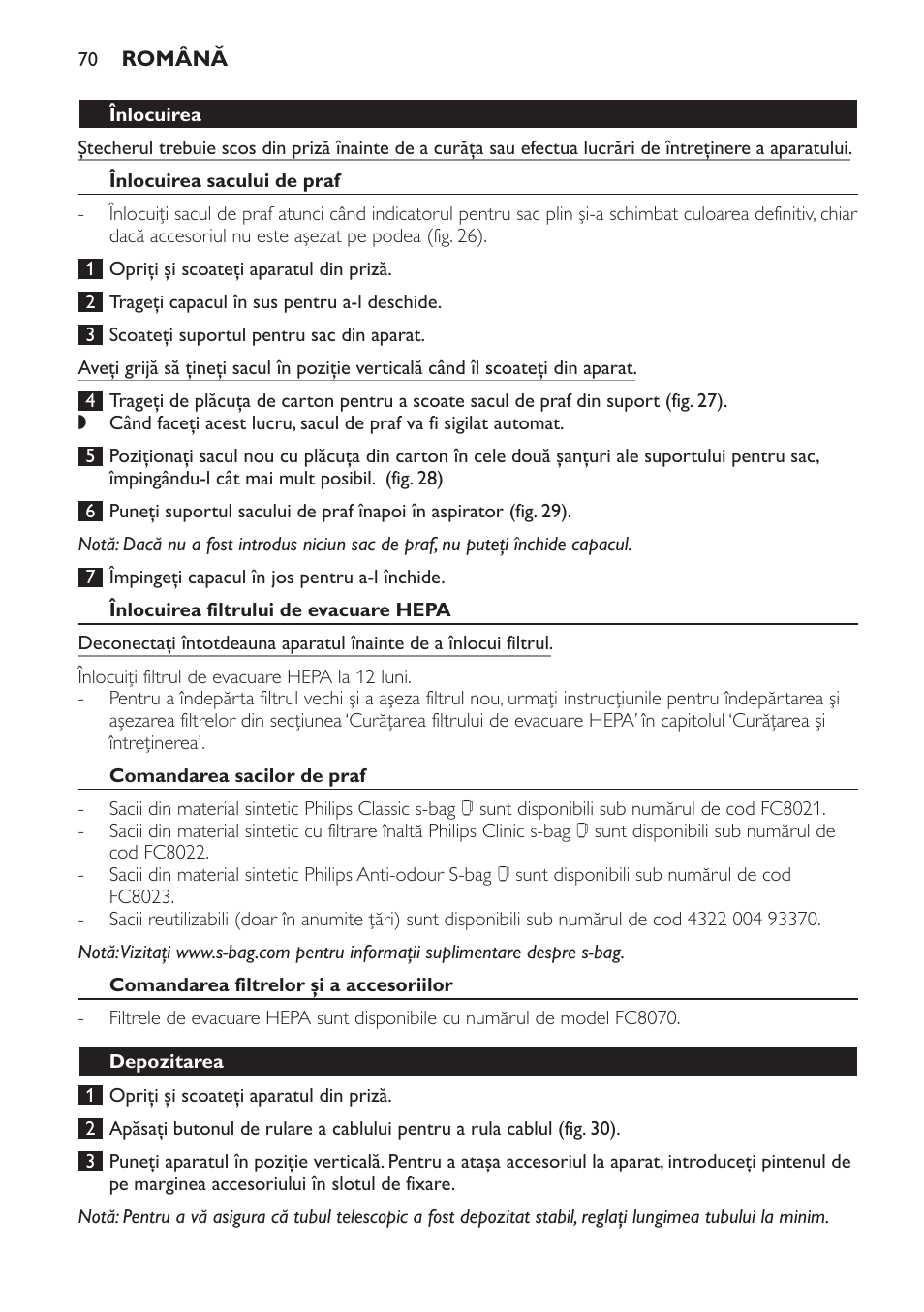 Philips FC8132 User Manual | Page 70 / 116