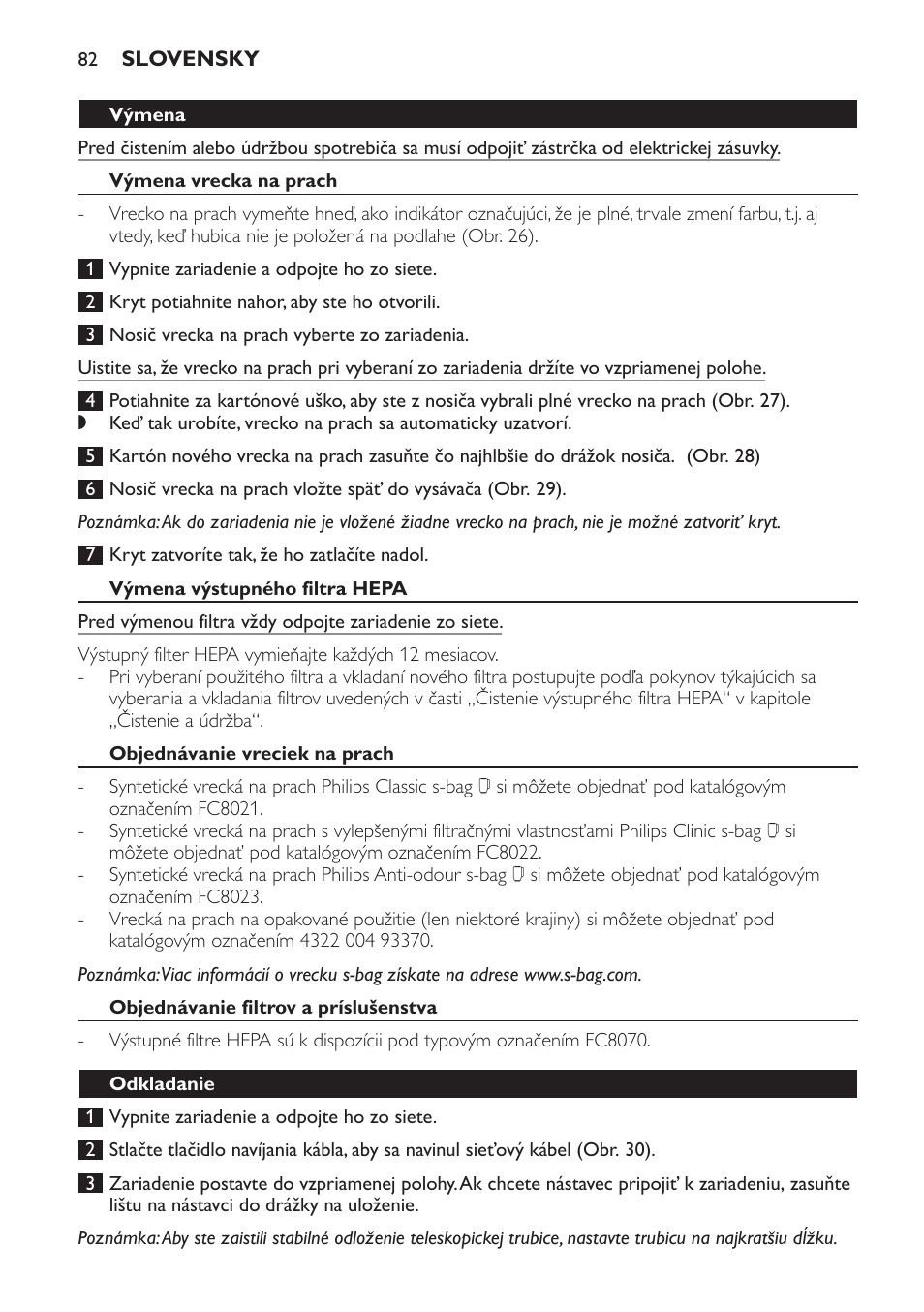 Philips FC8132 User Manual | Page 82 / 116