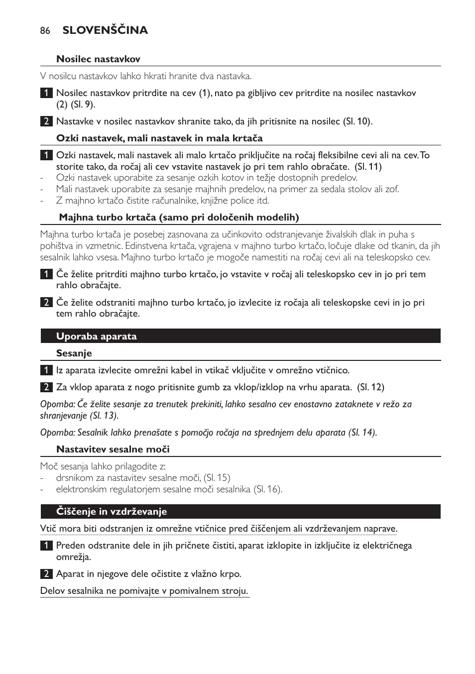 Philips FC8132 User Manual | Page 86 / 116