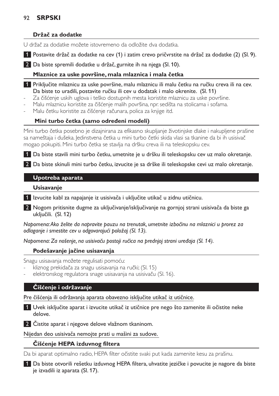 Philips FC8132 User Manual | Page 92 / 116