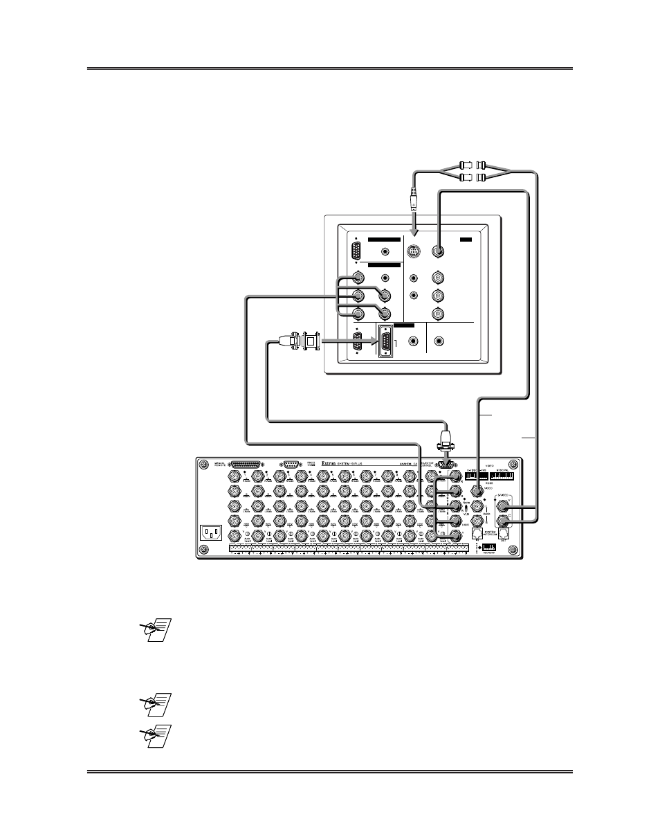 Hughes installation configuration and connections, Extron • system 8/10 p, Page 2 | Extron electronic SYSTEM 8/10 PLUS User Manual | Page 3 / 7