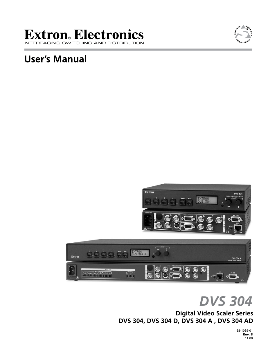 Extron electronic Digital Video Scaler Series DVS 304 AD User Manual | 96 pages