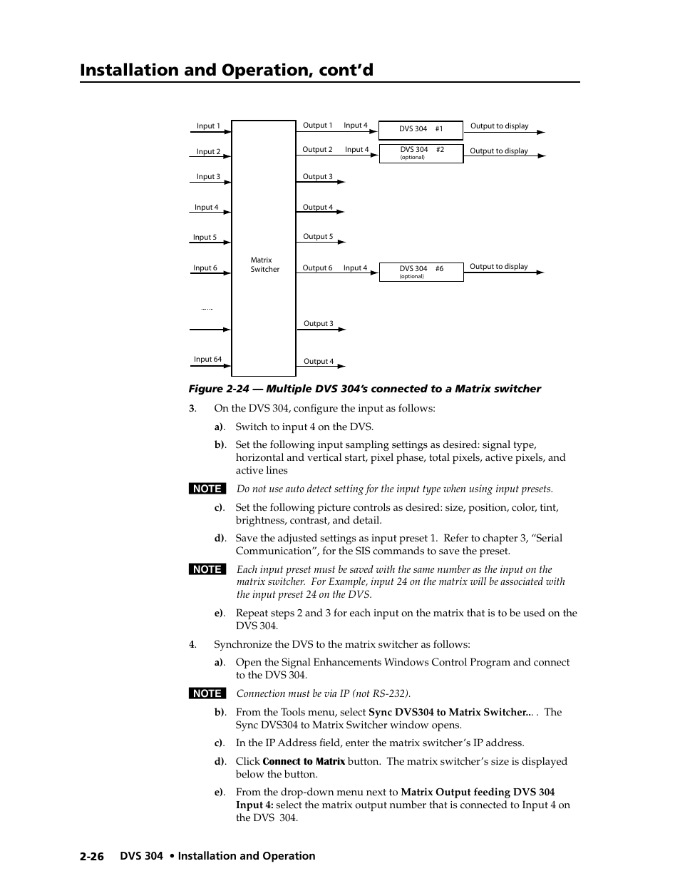 Installation and operation, cont’d | Extron electronic Digital Video Scaler Series DVS 304 AD User Manual | Page 38 / 96
