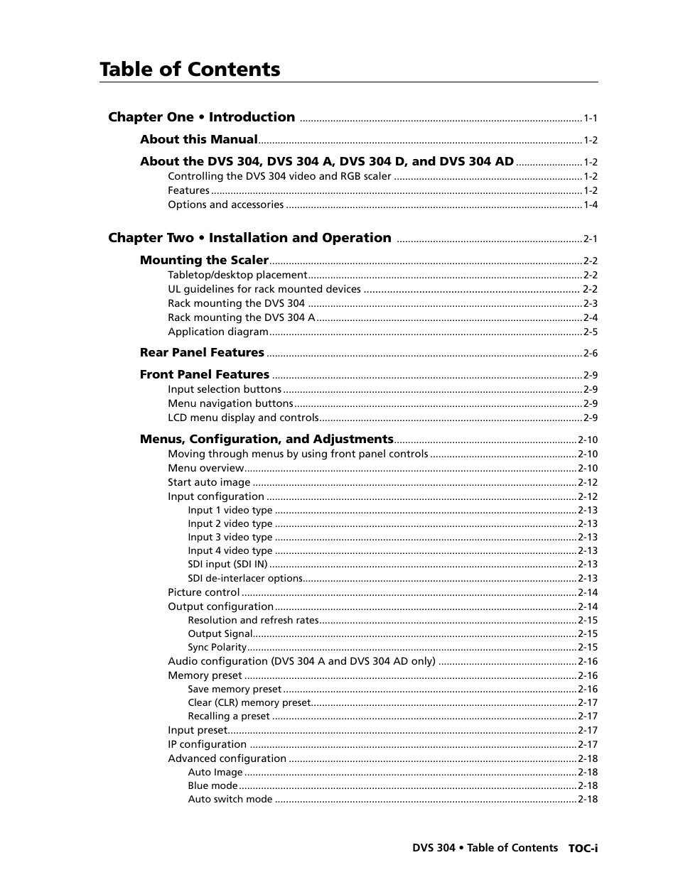 Extron electronic Digital Video Scaler Series DVS 304 AD User Manual | Page 5 / 96