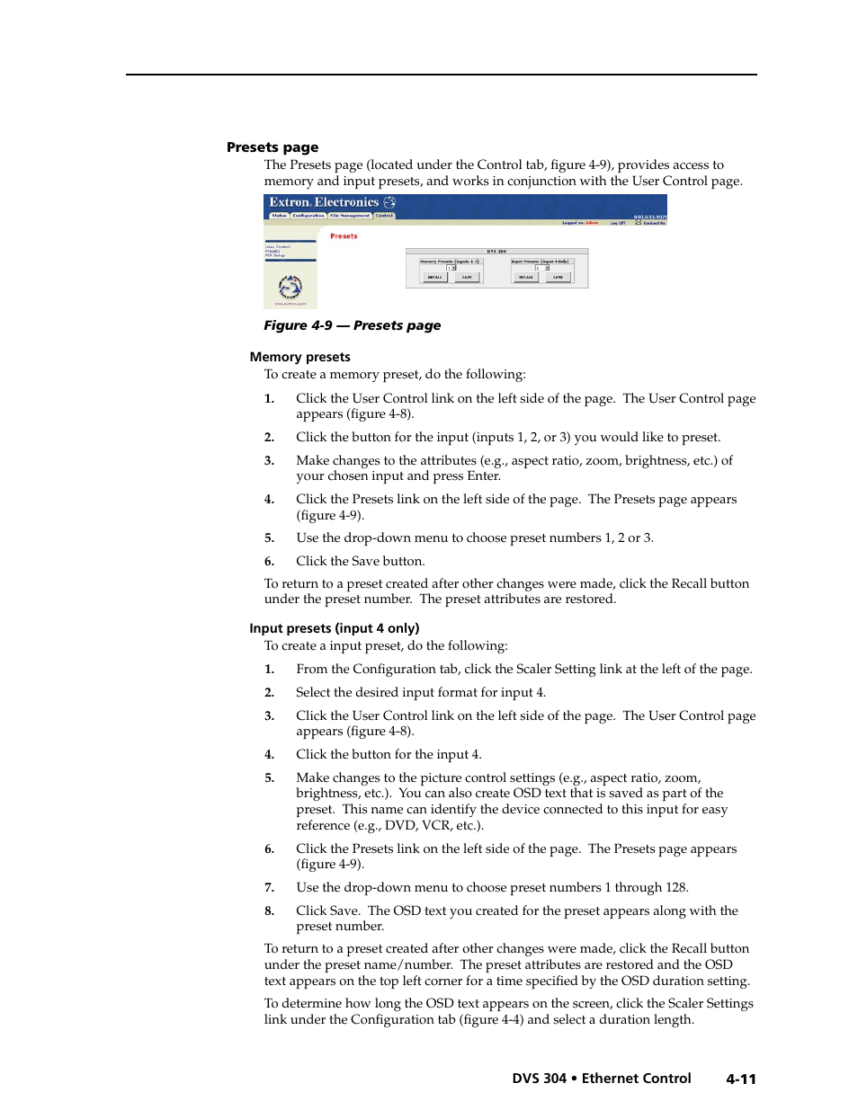 Extron electronic Digital Video Scaler Series DVS 304 AD User Manual | Page 79 / 96