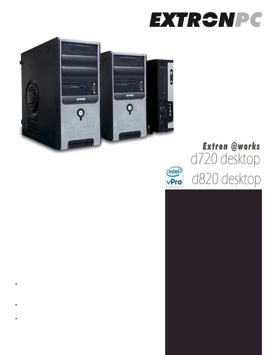 Extron electronic d720 User Manual | 2 pages