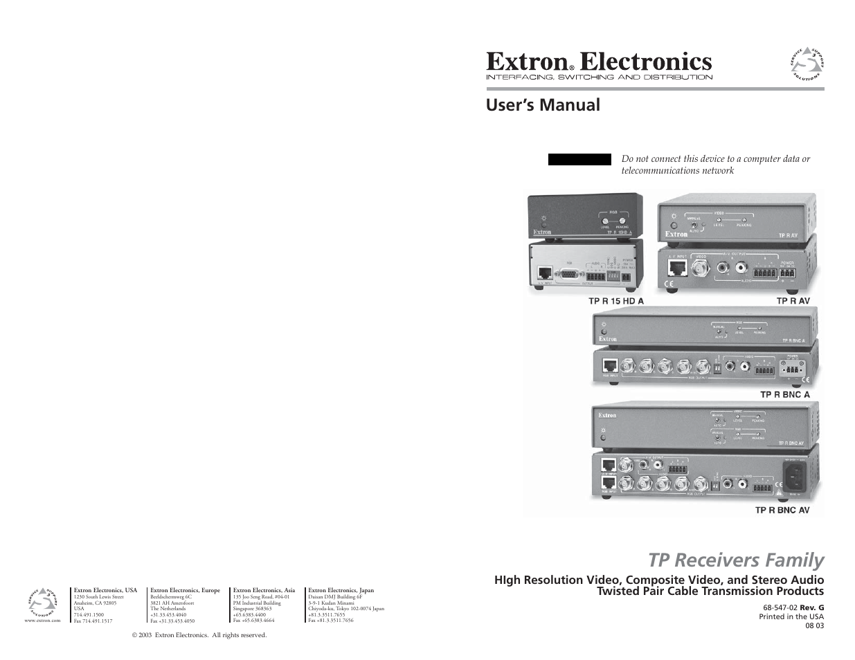 Extron electronic TP R BNC A User Manual | 21 pages