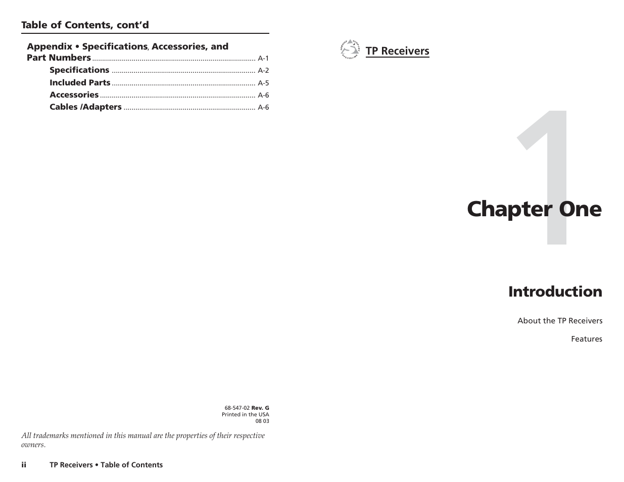 Chapter one | Extron electronic TP R BNC A User Manual | Page 4 / 21