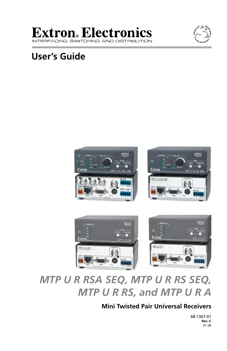 Extron Electronics MTP U R RS User Manual | 30 pages