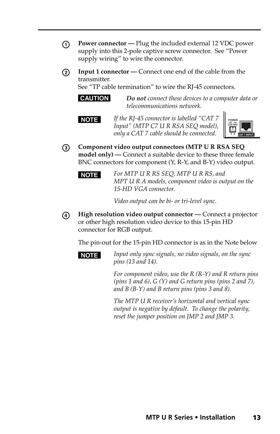 Extron Electronics MTP U R RS User Manual | Page 16 / 30