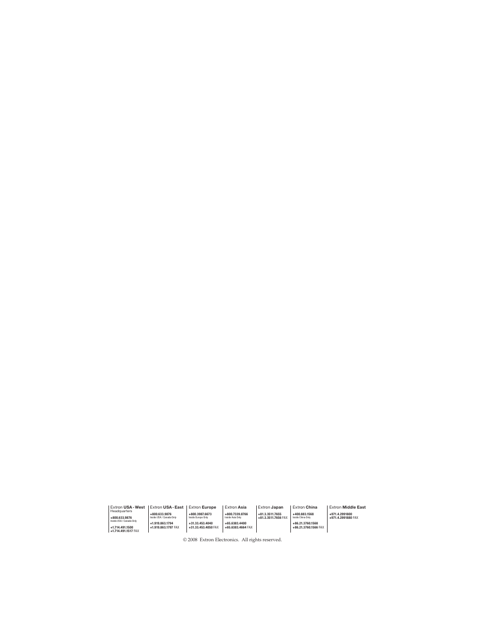 Extron Electronics RAC 104 User Manual | Page 44 / 44
