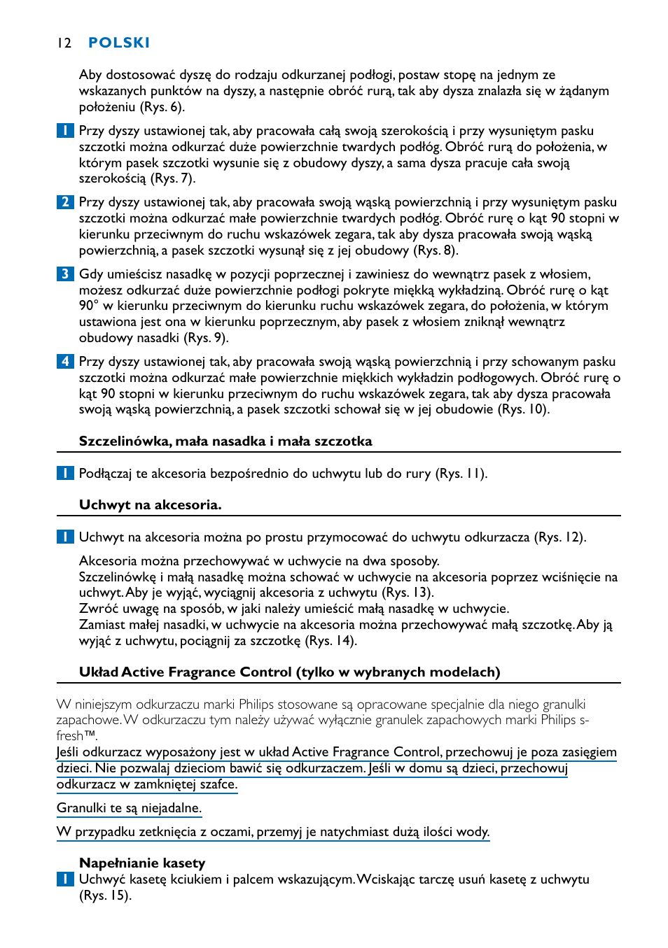 Philips FC9122 User Manual | Page 12 / 84