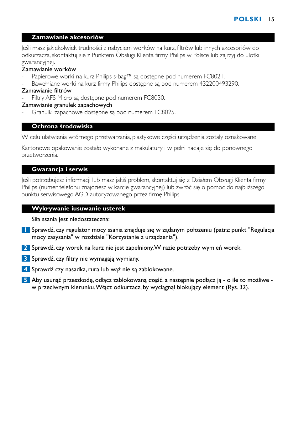 Philips FC9122 User Manual | Page 15 / 84