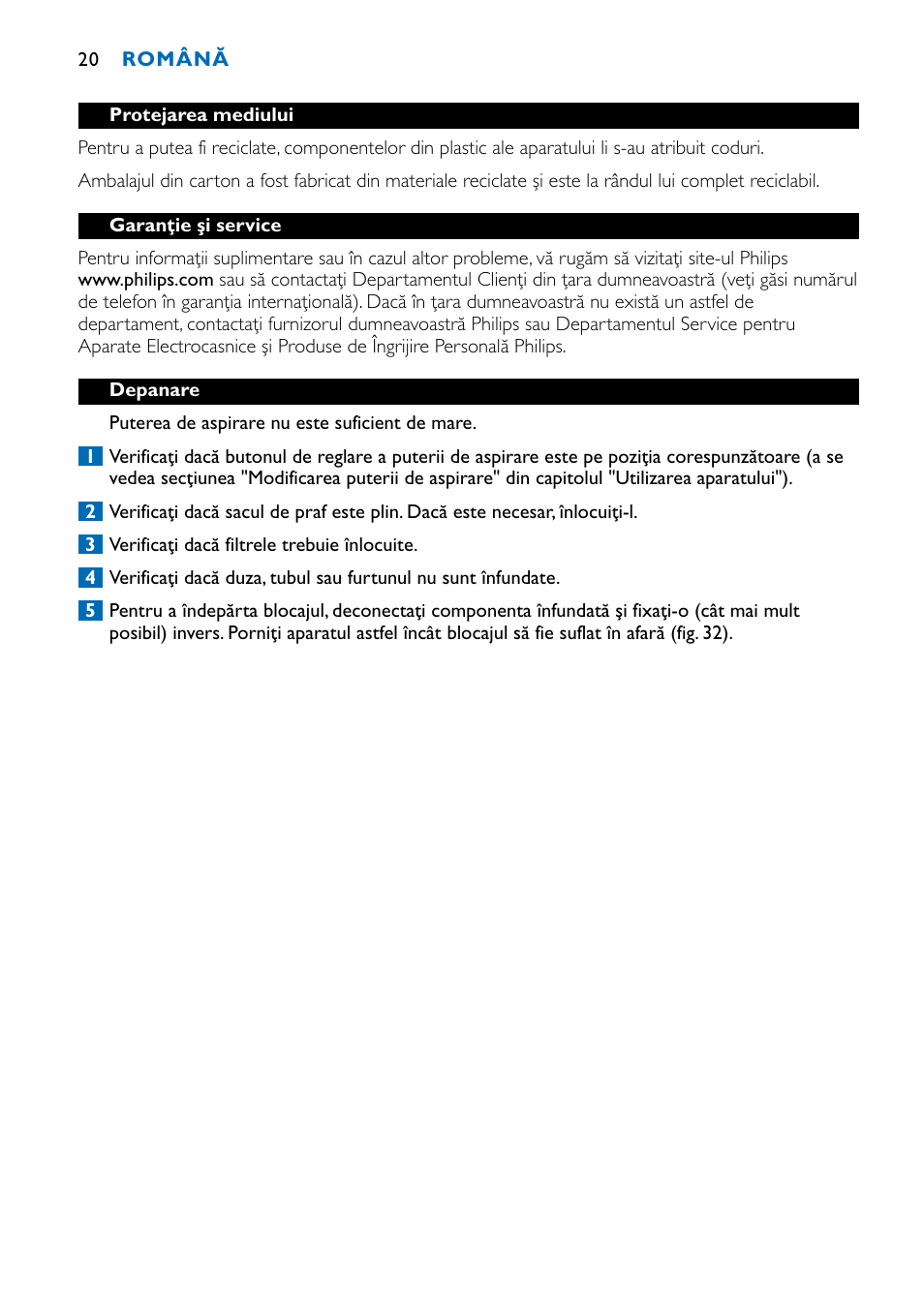 Philips FC9122 User Manual | Page 20 / 84