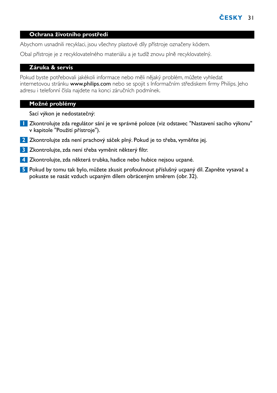 Philips FC9122 User Manual | Page 31 / 84