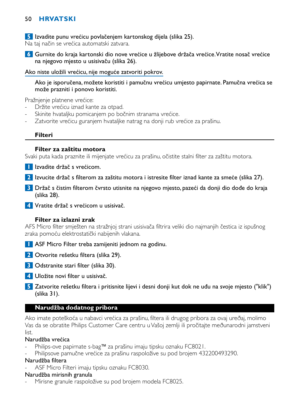 Philips FC9122 User Manual | Page 50 / 84