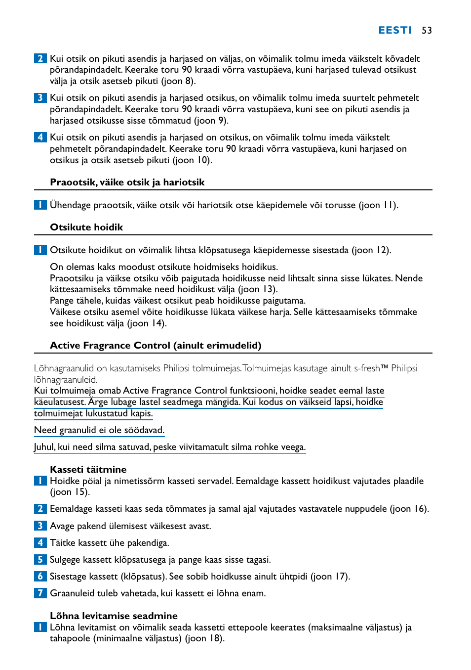 Philips FC9122 User Manual | Page 53 / 84