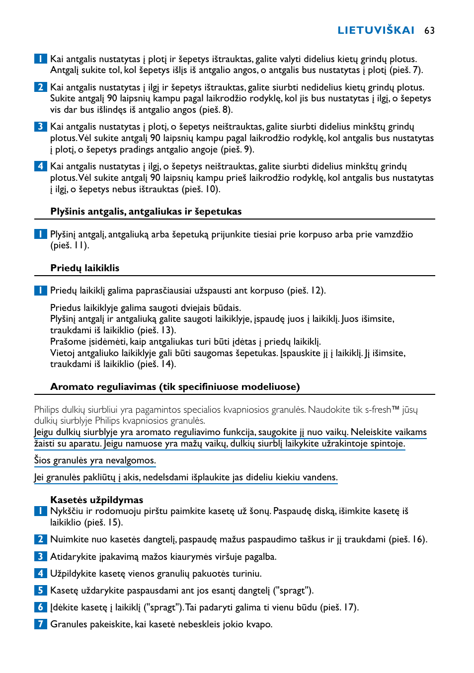 Philips FC9122 User Manual | Page 63 / 84