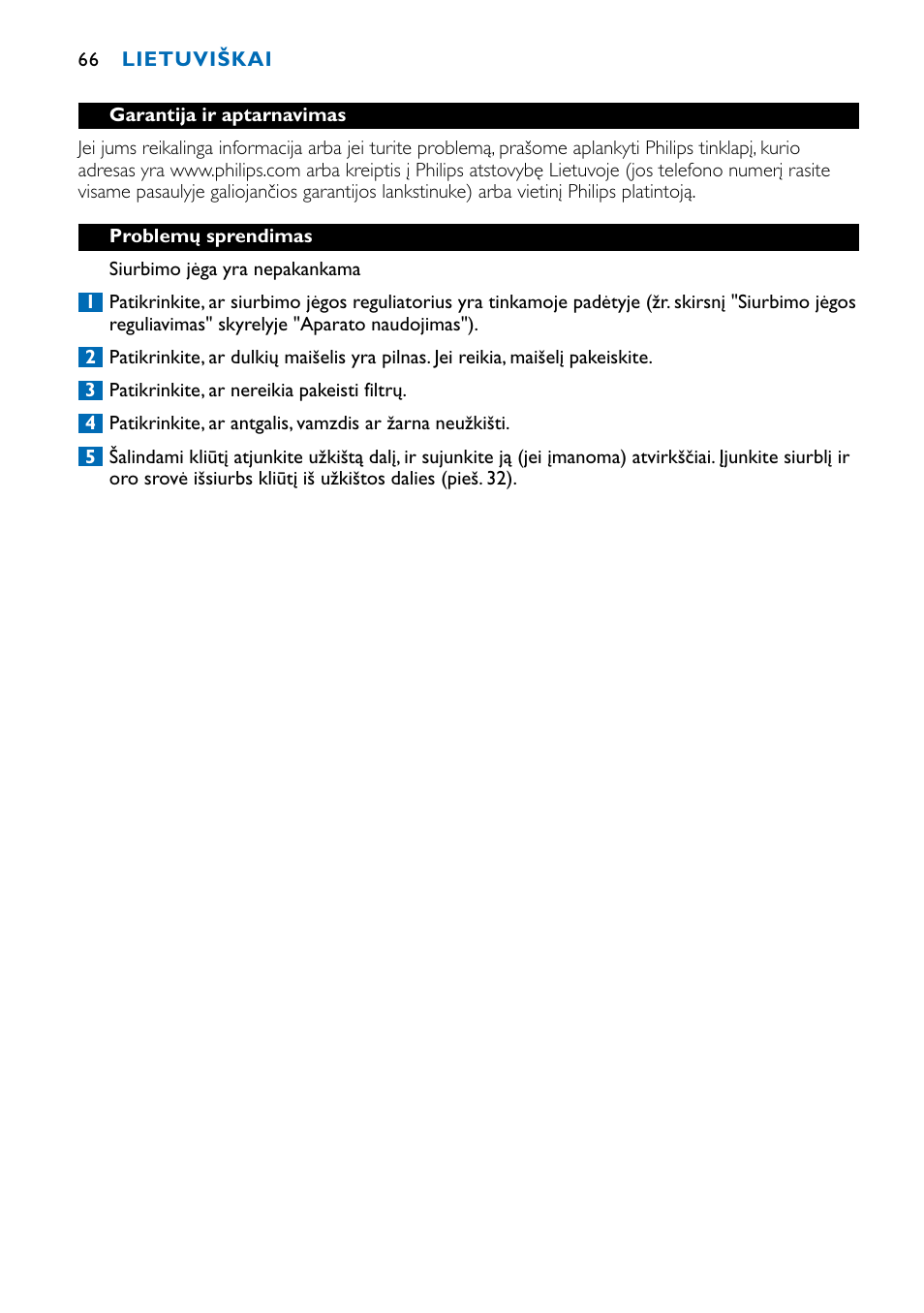 Philips FC9122 User Manual | Page 66 / 84