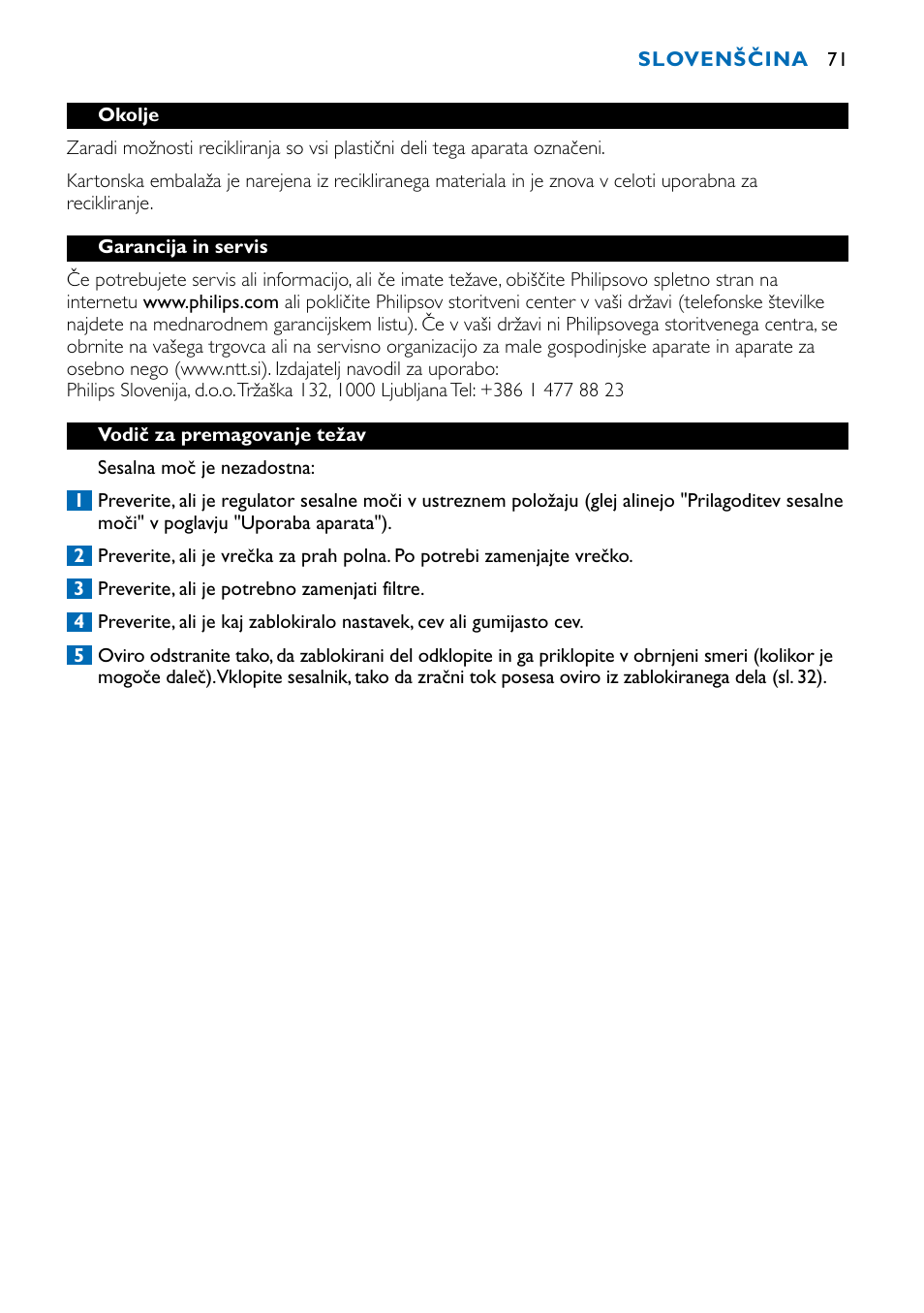 Philips FC9122 User Manual | Page 71 / 84