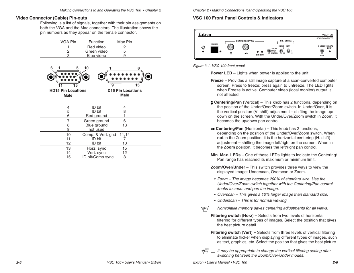 Extron Electronics VSC 100 User Manual | Page 10 / 11