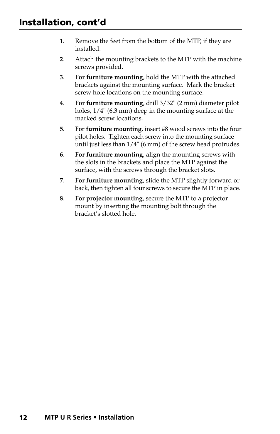 Installation, cont’d | Extron electronic MTP U R RS SEQ User Manual | Page 16 / 32