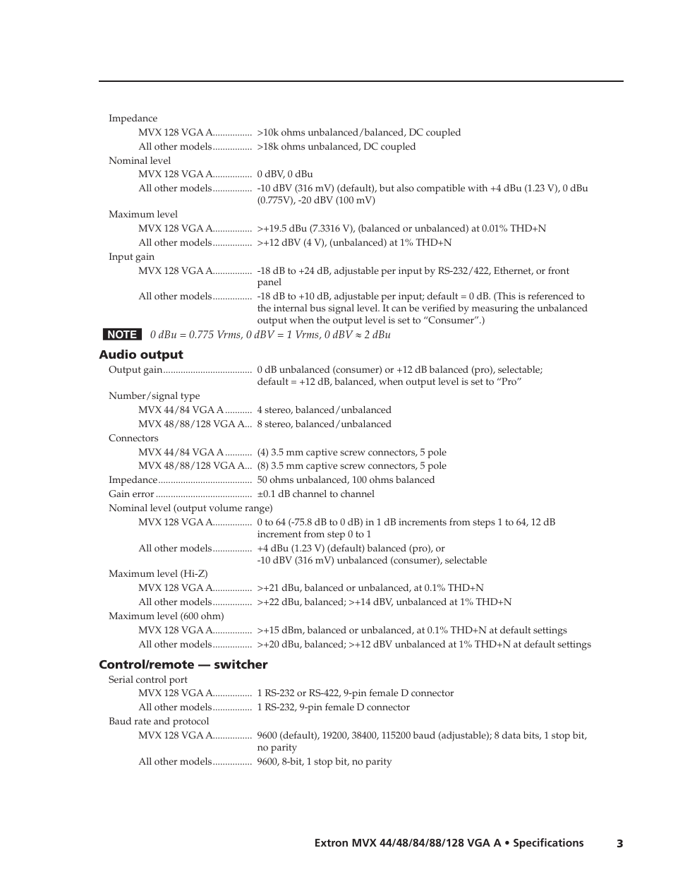 Extron electronic MVX VGA A User Manual | Page 3 / 4