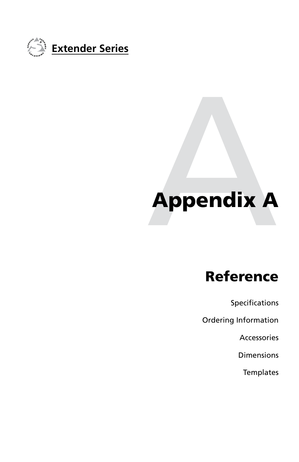 Appendix a: reference, Appendix a, Reference | Extron Electronics Extender Series User Manual | Page 31 / 52