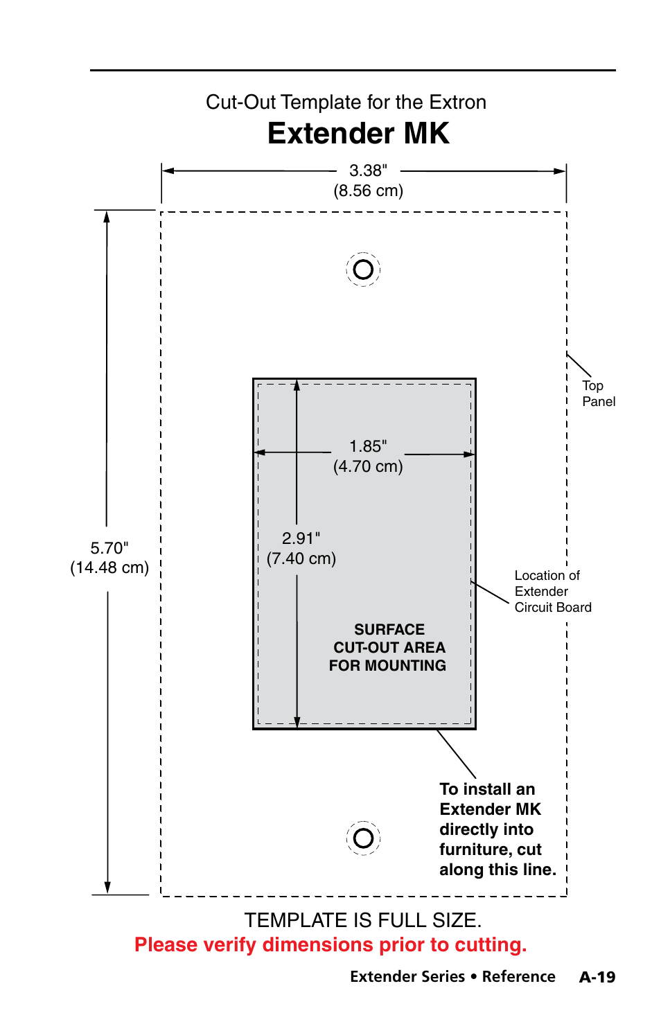Extender mk template, Extender mk | Extron Electronics Extender Series User Manual | Page 49 / 52
