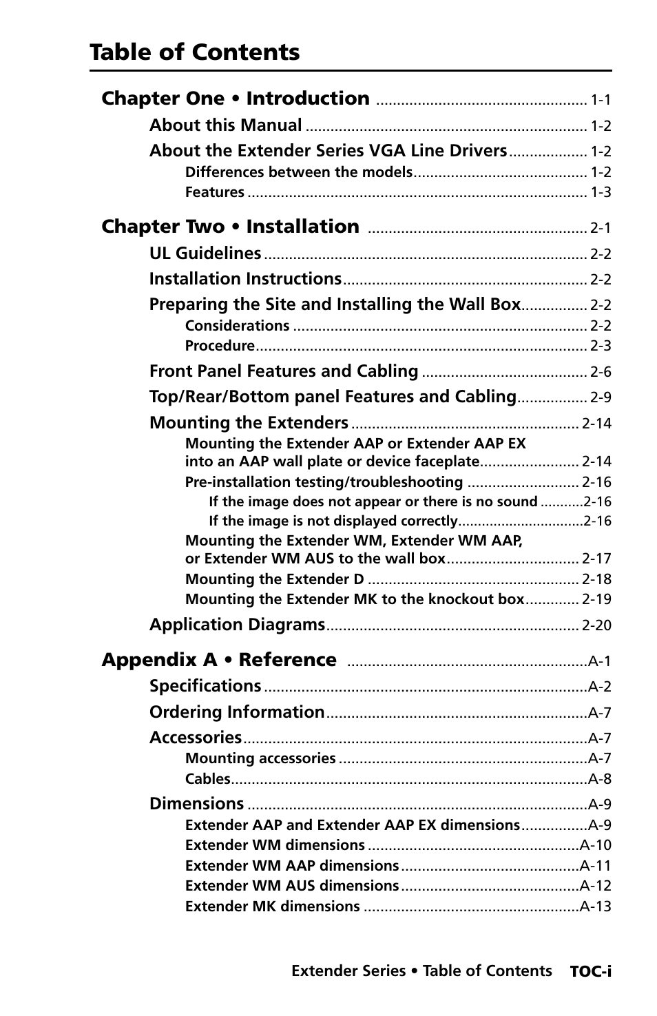 Extron Electronics Extender Series User Manual | Page 5 / 52