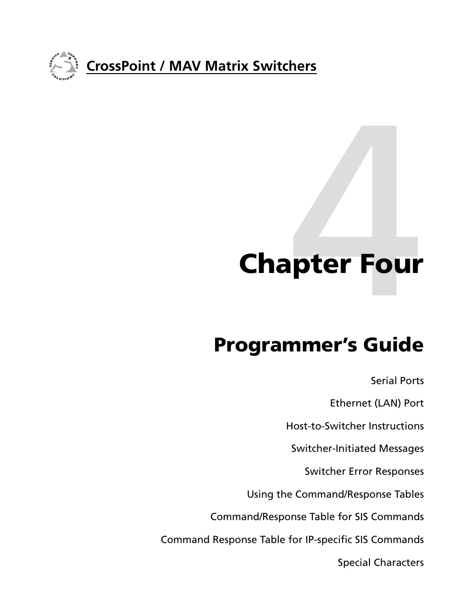 Chapter 4 • programmer’s guide, Chapter four • programmer’s guide | Extron electronic Ultra Series User Manual | Page 111 / 214