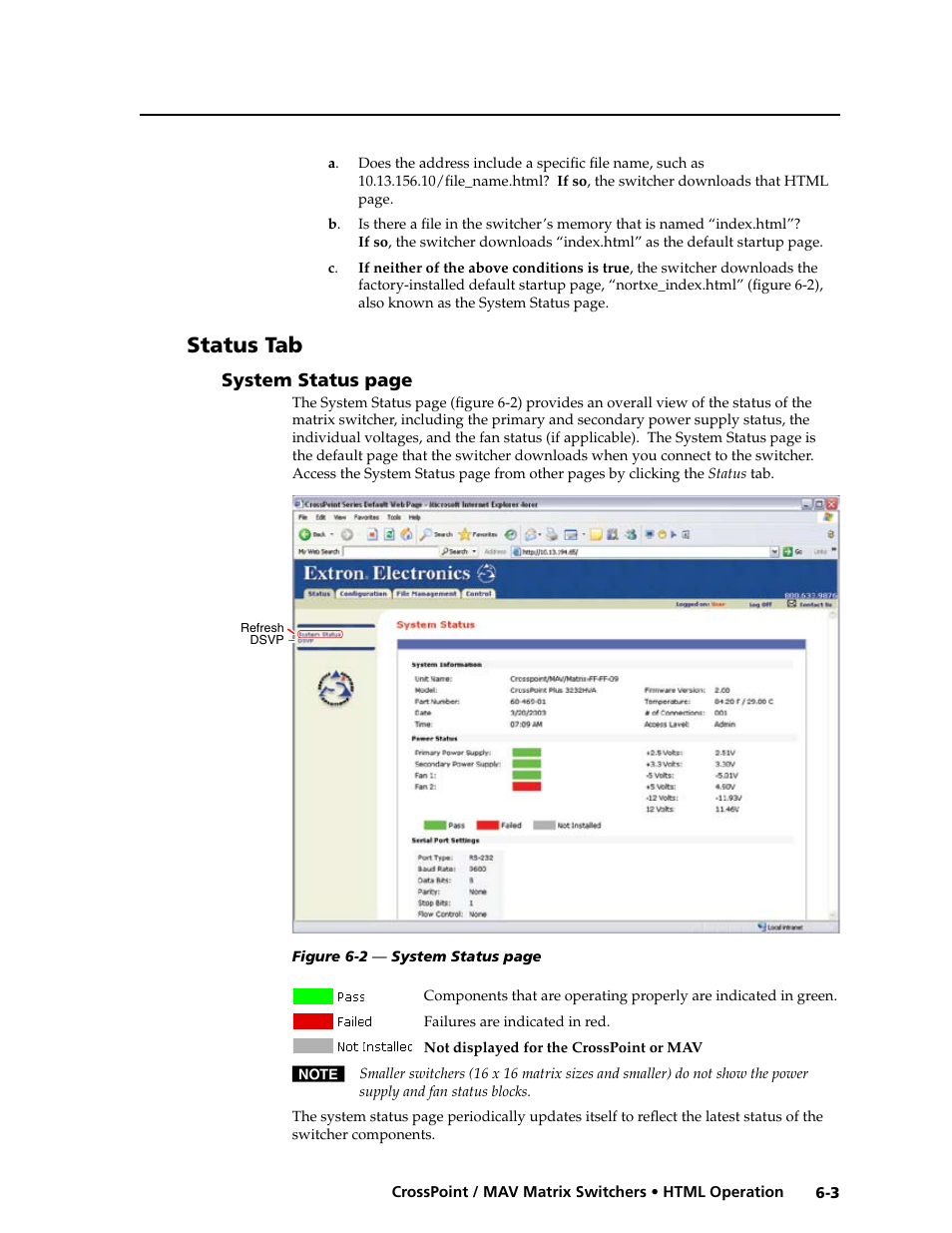 Status tab, Updating firmware -13, Ethernet-connected firmware upload -15 | Extron electronic Ultra Series User Manual | Page 165 / 214