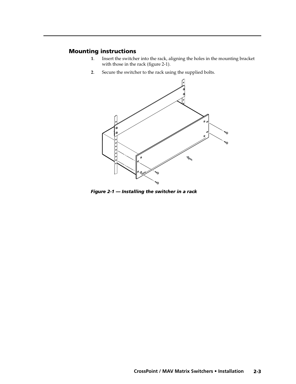 Mounting instructions | Extron electronic Ultra Series User Manual | Page 25 / 214