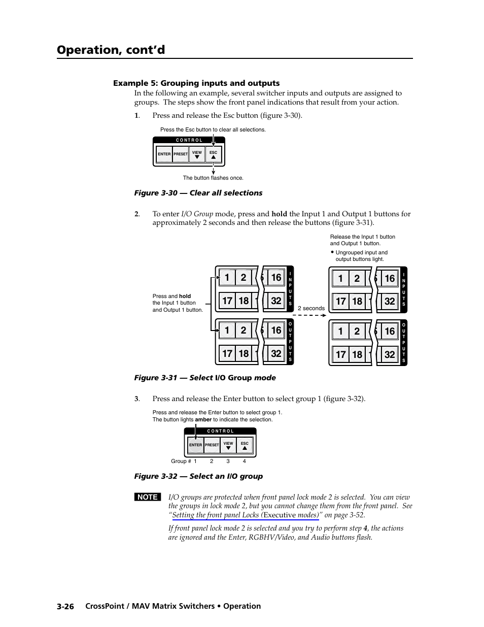 Example 5: grouping inputs and outputs, Operation, cont’d | Extron electronic Ultra Series User Manual | Page 70 / 214