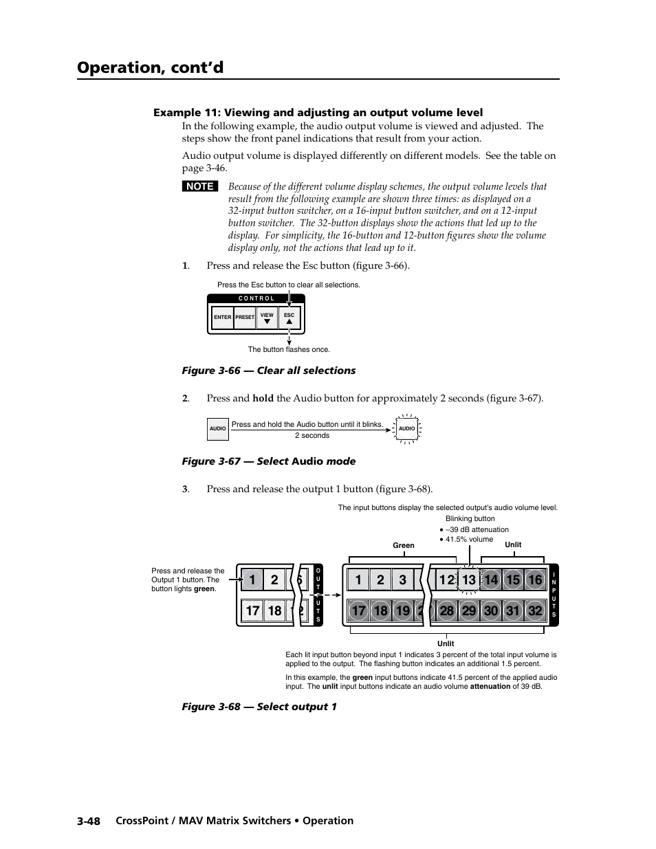 Rear panel operations, Operation, cont’d | Extron electronic Ultra Series User Manual | Page 92 / 214