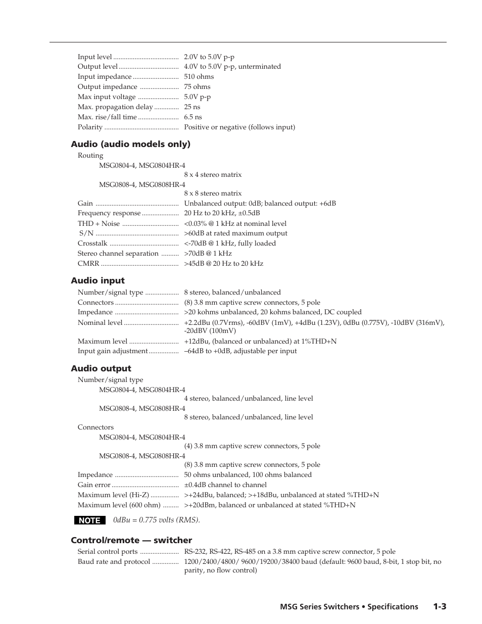 Extron electronic MSG Series User Manual | Page 2 / 3