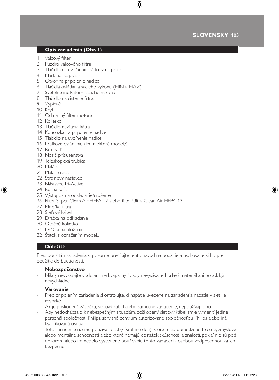 Philips FC9239 User Manual | Page 105 / 156