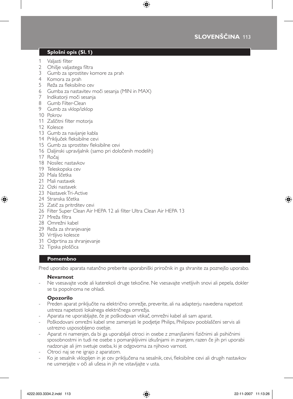 Philips FC9239 User Manual | Page 113 / 156