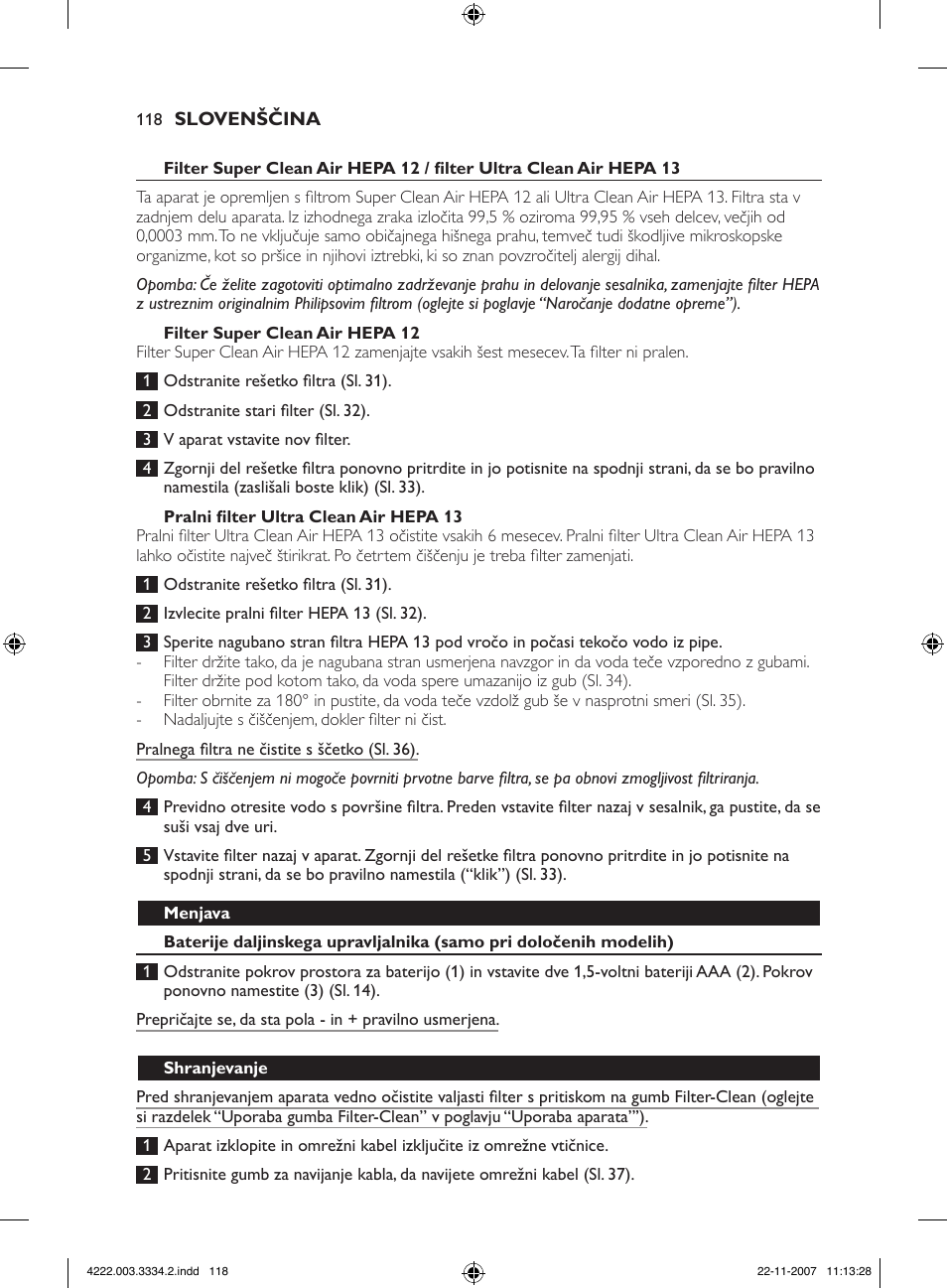 Philips FC9239 User Manual | Page 118 / 156