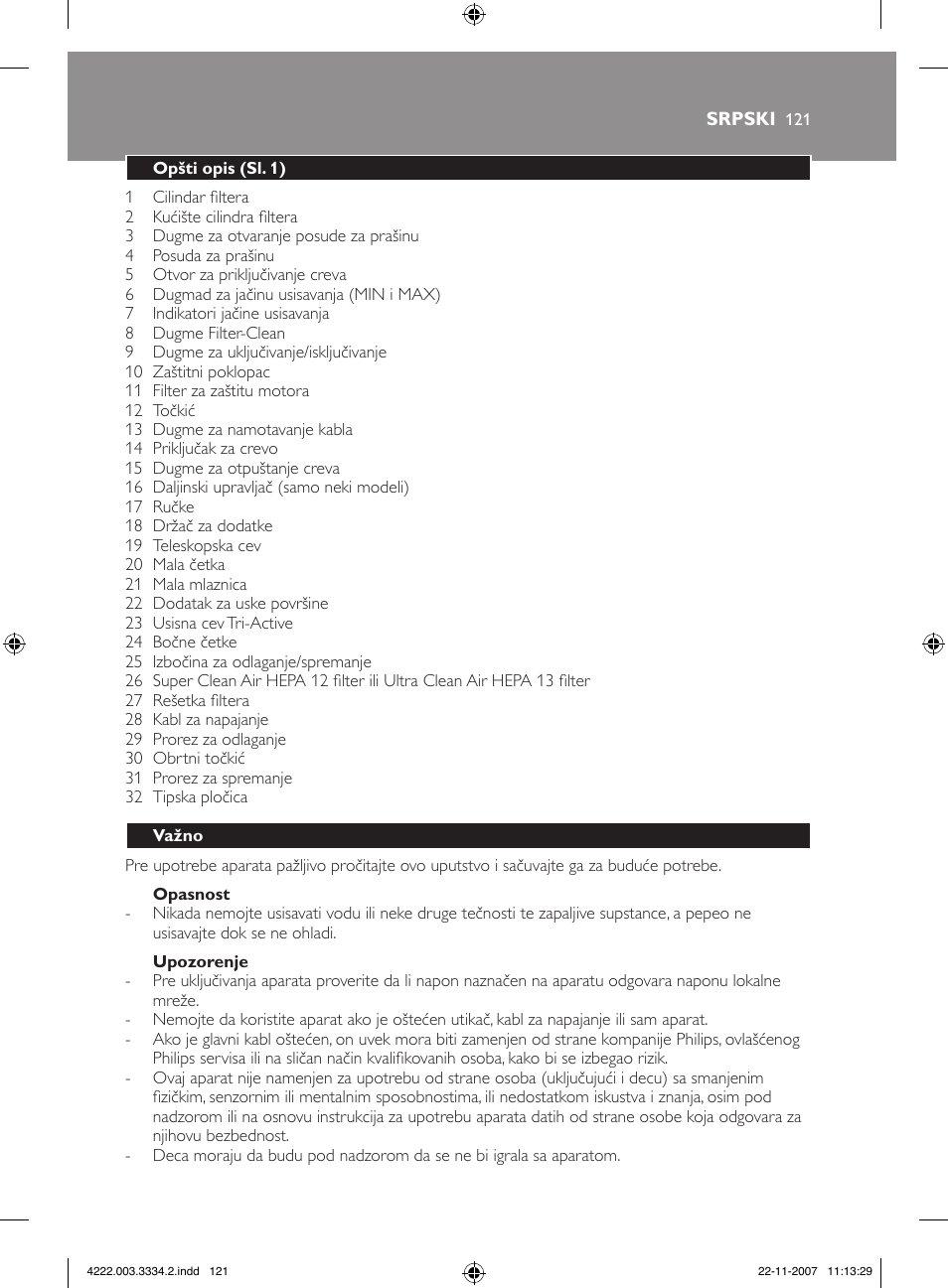 Philips FC9239 User Manual | Page 121 / 156