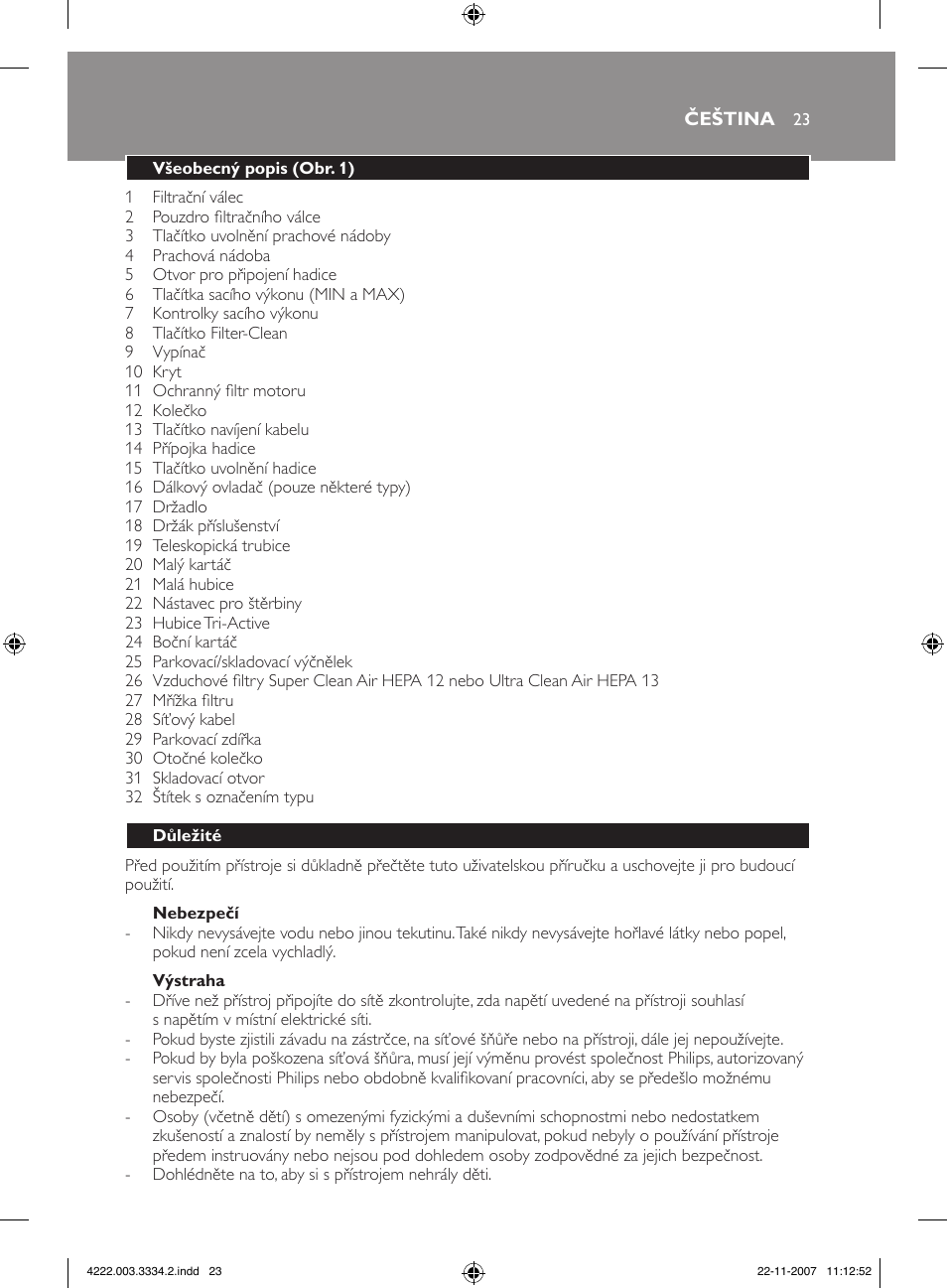 Philips FC9239 User Manual | Page 23 / 156