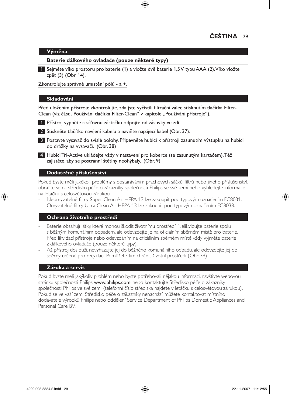 Philips FC9239 User Manual | Page 29 / 156