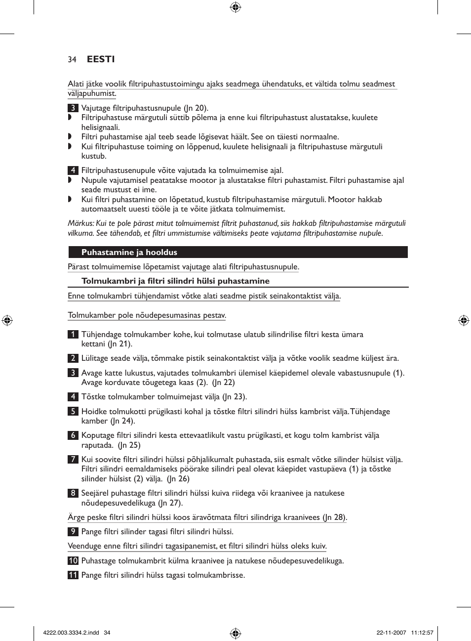 Philips FC9239 User Manual | Page 34 / 156