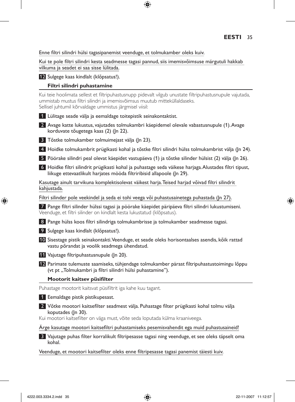 Philips FC9239 User Manual | Page 35 / 156