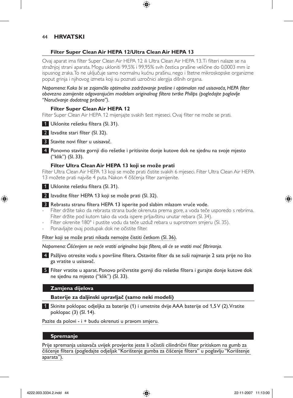 Philips FC9239 User Manual | Page 44 / 156