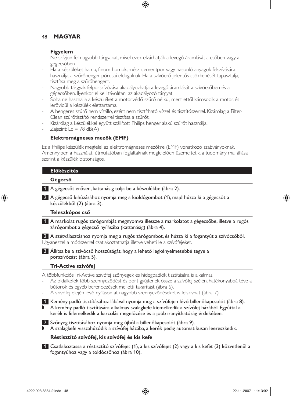 Philips FC9239 User Manual | Page 48 / 156