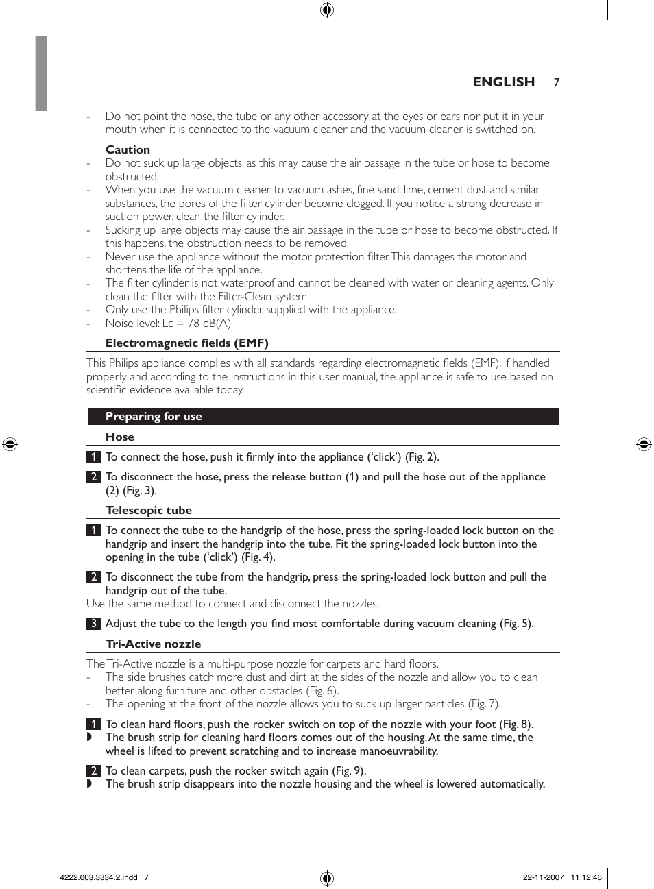 Philips FC9239 User Manual | Page 7 / 156